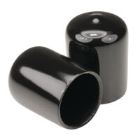 ROUND PVC END CAP - BLACK
