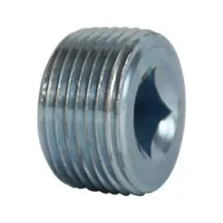 1-1/2 ZINC PLTD SQ HD STEEL PLUG