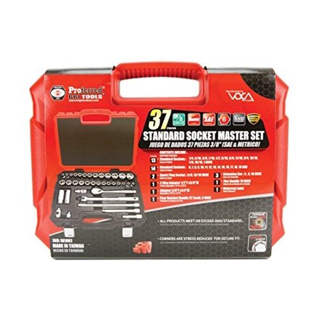 3/8" DRIVE 37 PIECE (SAE & METRIC) SAE & Metric PROFERRED SOCKET MASTER SET