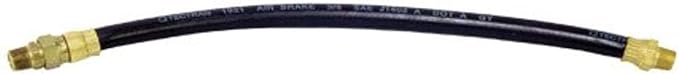 Single Swivel End Air Brake Hose Assembly (, 3/8" Fixed - 3/8" Swivel Fittings, 3/8" Nominal Hose I.D, 18" Length)