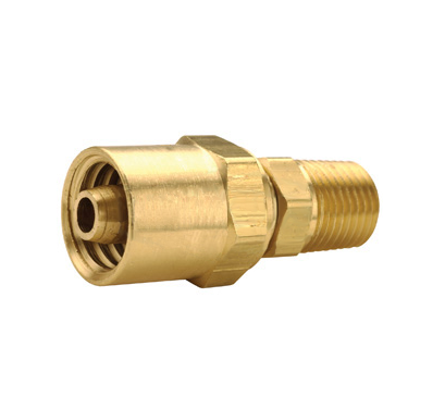 3/8" ID 11/16" OD 1/4" MNPT REUSABLE HOSE END