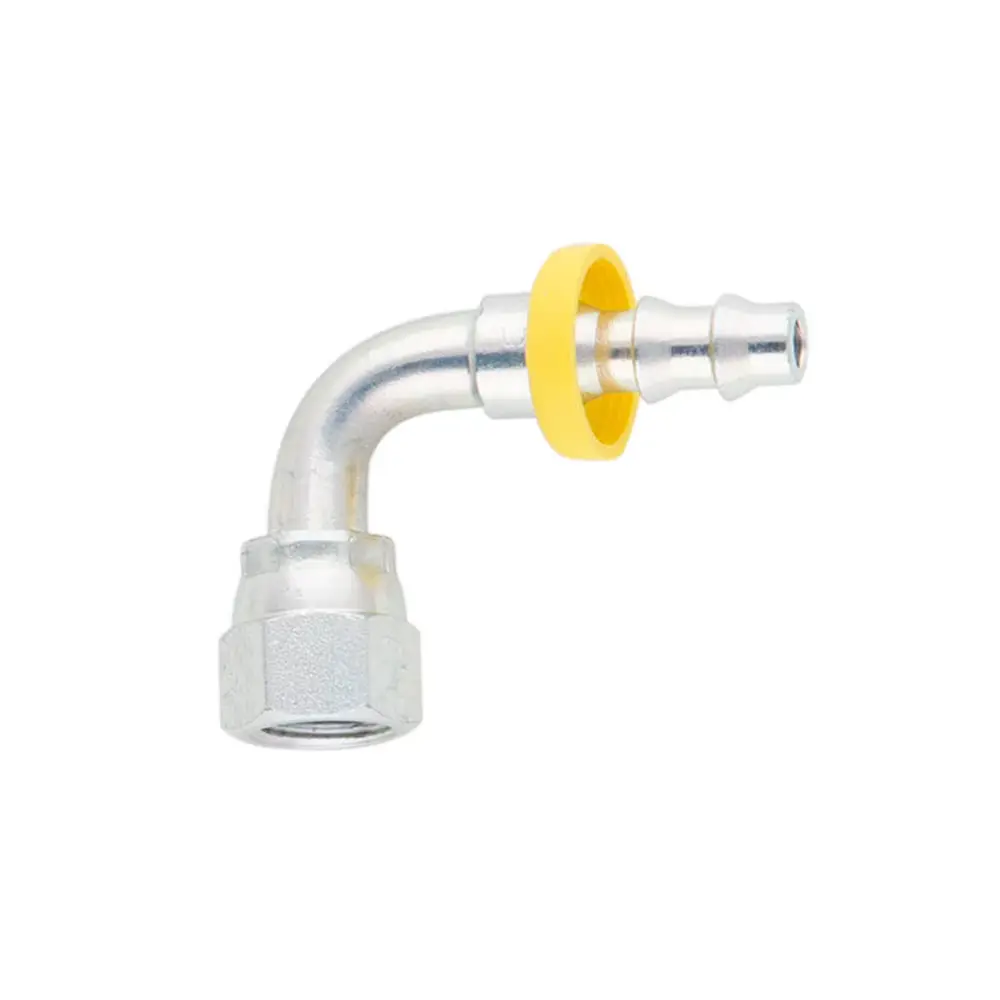 #4 FJIC -1/4" HOSE BARB STEEL 90°