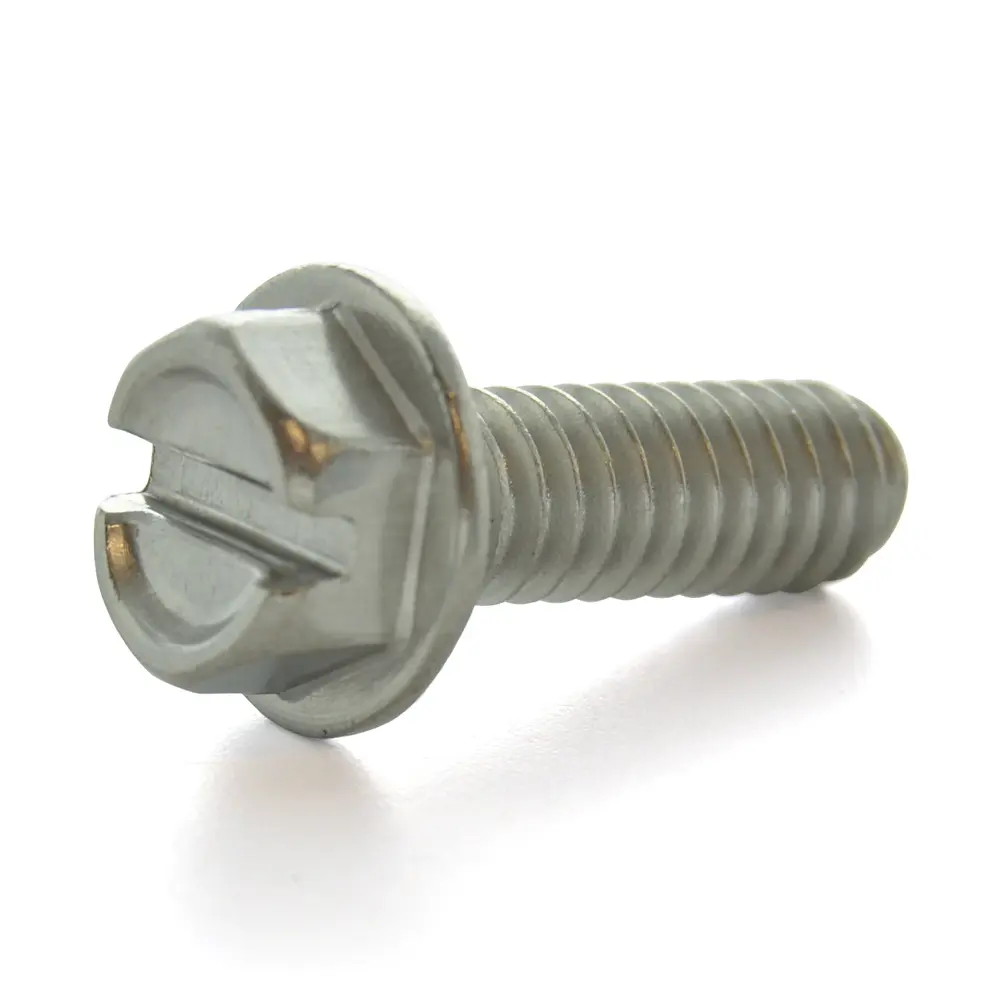 #12-11 X 3/4 18-8 STAINLESS SLOT HEX WASHER HEAD SHEET METAL SCREW