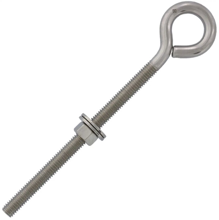 3/8" X 6" STAINLESS STEEL PLAIN EYE BOLT (NOT WELDED)