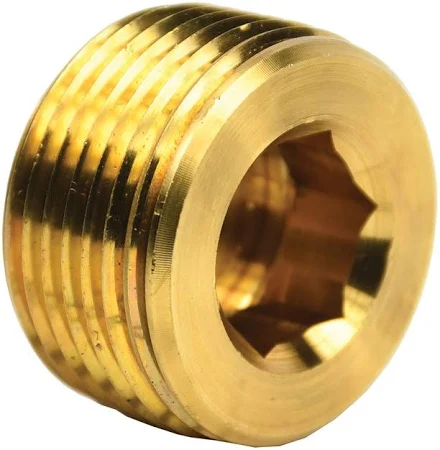 1/4" BRASS INTERNAL HEX NPT PLUG