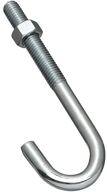 1/2-13 X 6 J BOLT ZINC PLATED