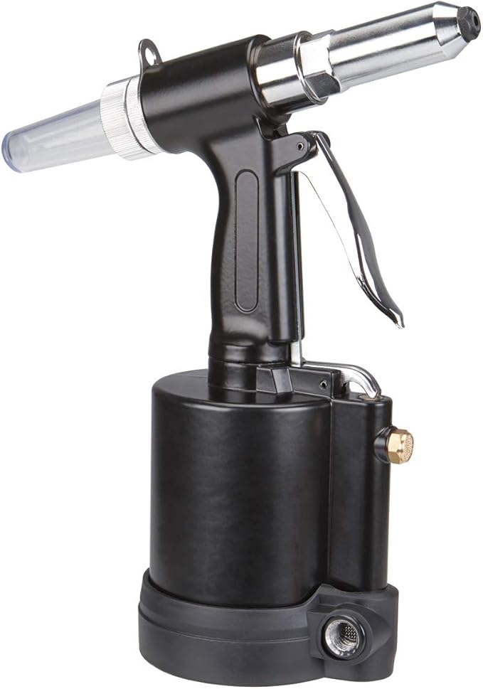 Central Pneumatic 1/4 in. Air Hydraulic Riveter Interchangeable Nosepieces Rivets: 1/4 in, 3/16 in, 5/32 in, 1/8 in.
