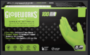 [MIS-GWGN46100] L DIAMOND TEXTURE GREEN NITRILE GLOVE