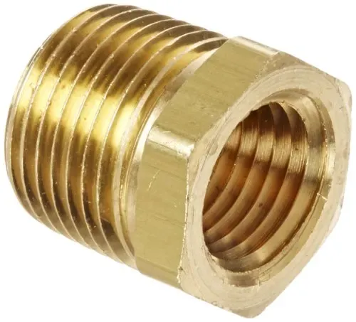 1/4 MNPT X 1/8 FNPT BRASS REDUCING BUSHING