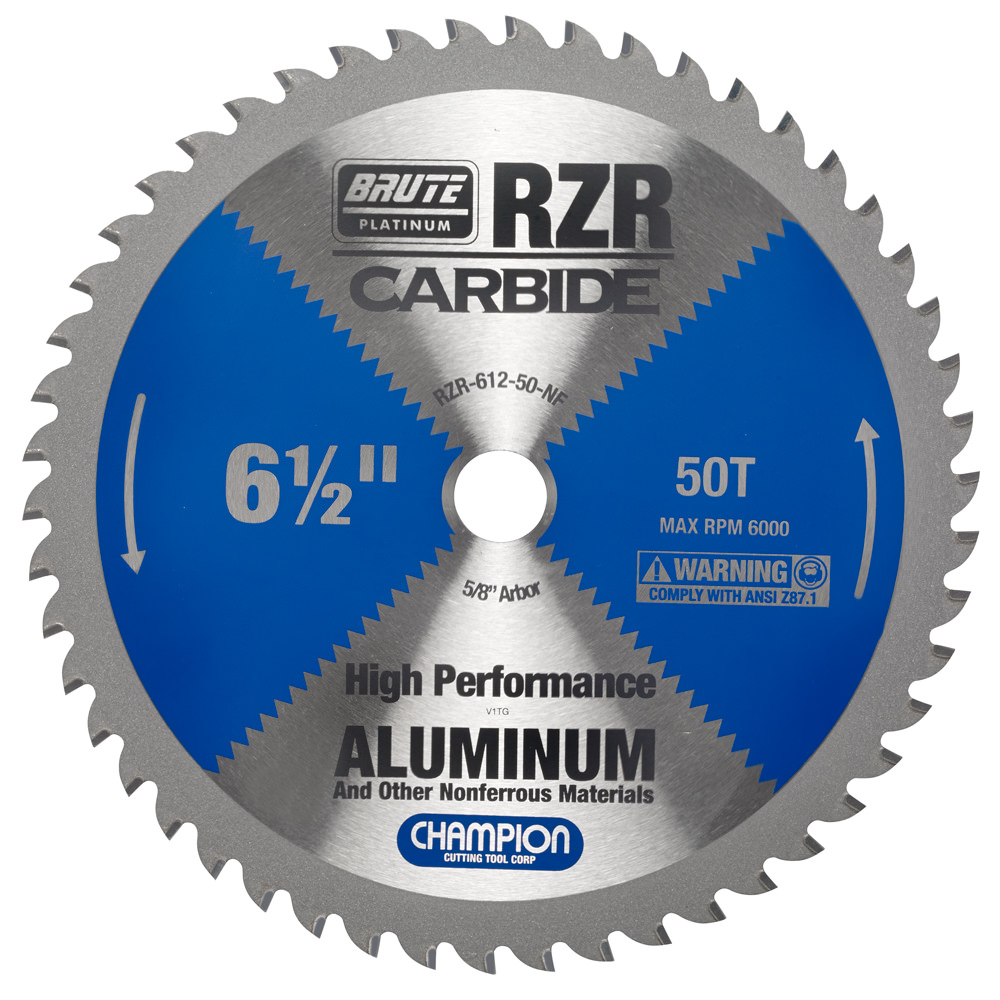612-50-NF Champion Carbide Tipped Circular Saw Blade - 6-1/2" For Aluminum Cutting