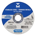 4-1/2"  x .045 x 7/8" Type 1 Metal Cut-Off Wheel Stainless Steel, Ferrous Metals