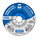 4-1/2"  x .045 x 7/8" Type 27 Metal Cut-Off Wheel Stainless Steel, Ferrous Metals