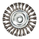 4" x 1/2" x 5/8 - 11 Knot Wire Wheel For Angle Grinder