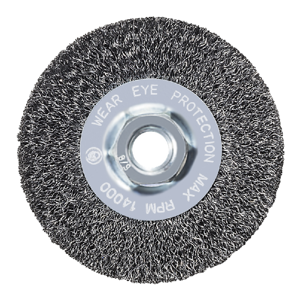 4" x 1/2" x 5/8"- 11 Crimped Wire Wheel For Angle Grinder