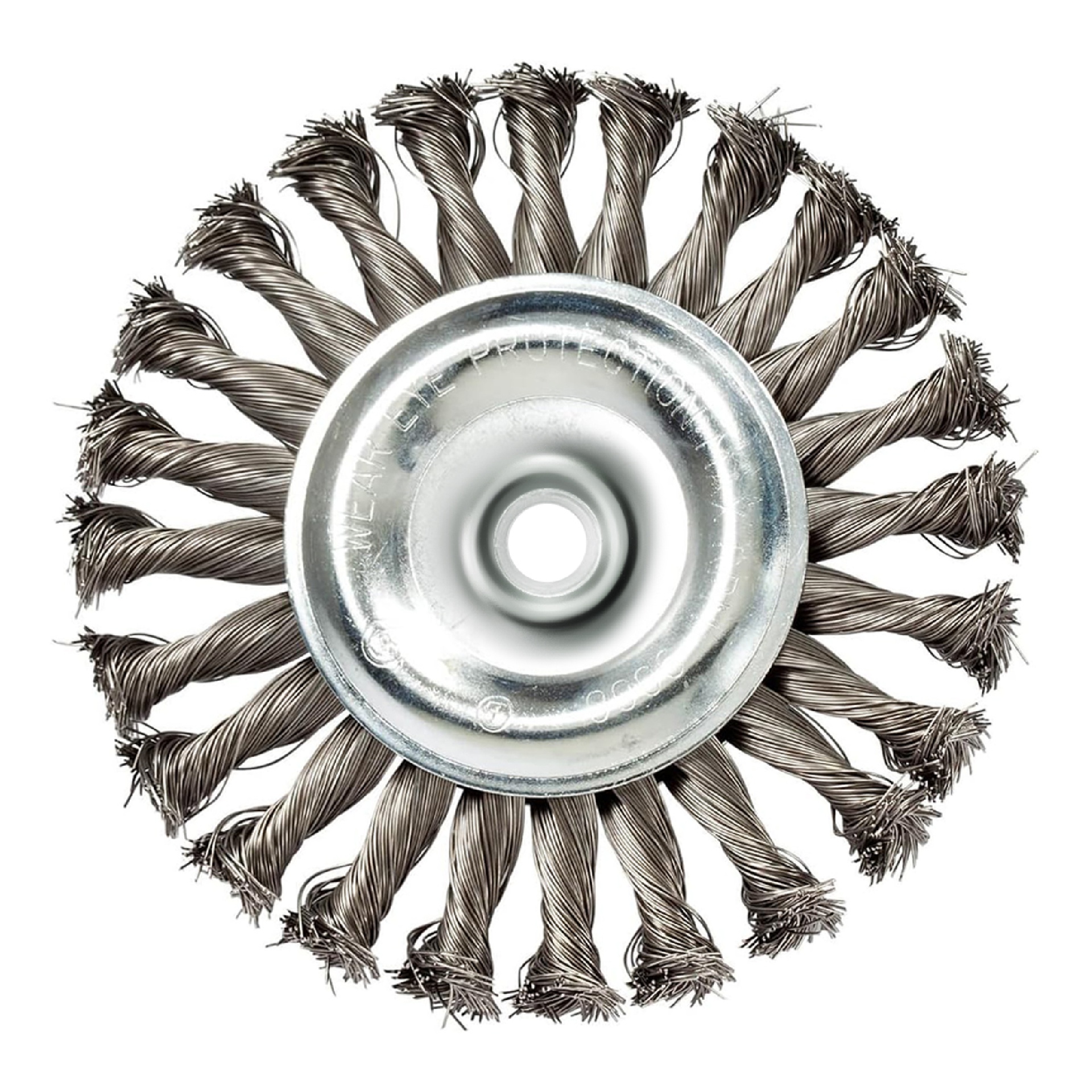 4" x 1/2" x 5/8 - 11 Knot Wire Wheel, Stainless Wire For Angle Grinder