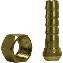 08-08 BRASS HOSE BARB X FEM BSPP SWIVEL
