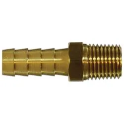 06-04 BRASS HOSE BARB X MALE BSPP