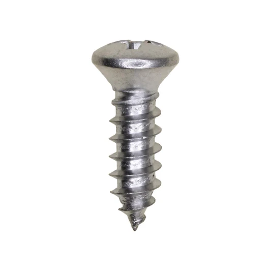 #10 X 5/8 #8 HEAD PHILLIPS OVAL HEAD CHROME SCREW