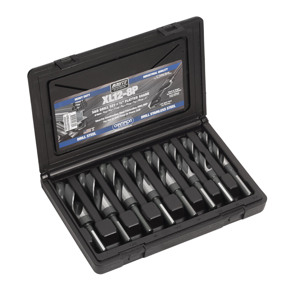 8P Champion Brute XL12 S&D Drill Set Heavy Duty, 8 Piece