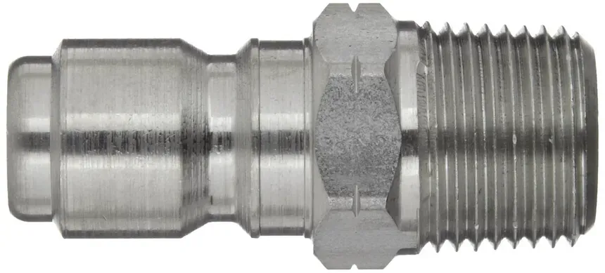 3/8 MNPT MALE STAINLESS PRESSURE WASHER QD PLUG