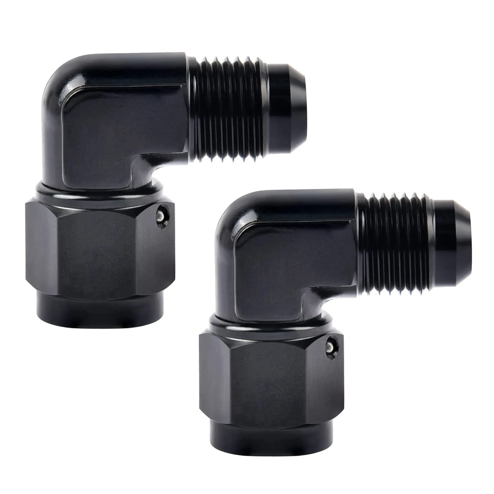 -10MJIC -10FJIC 90 DEG BLACK ALUMINUM FITTING