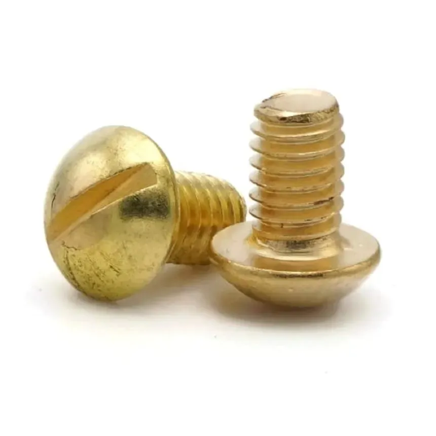 10-24 X 1 BRASS SLOTTED ROUND MACHINE SCREW 100PK