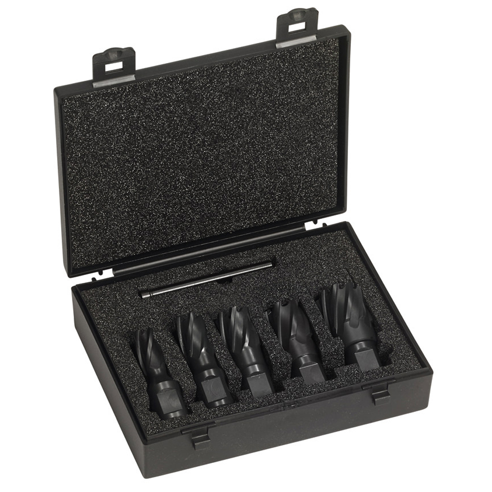 SET Champion 5 Pc. HSS Annular Cutter Kit 1" Depth Of Cut
