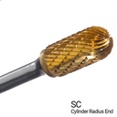 Champion Double Cut TiN Coated Carbide Bur High Performance, Ferrous Metals