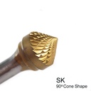 Champion Double Cut TiN Coated Carbide Bur High Performance, Ferrous Metals